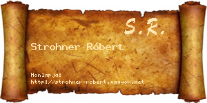 Strohner Róbert névjegykártya